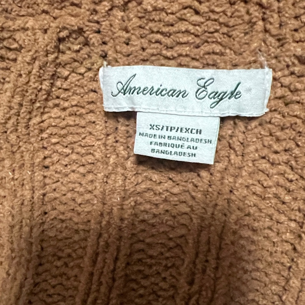 American Eagle Ribbed Sweater Brown XS - Picture 4 of 4